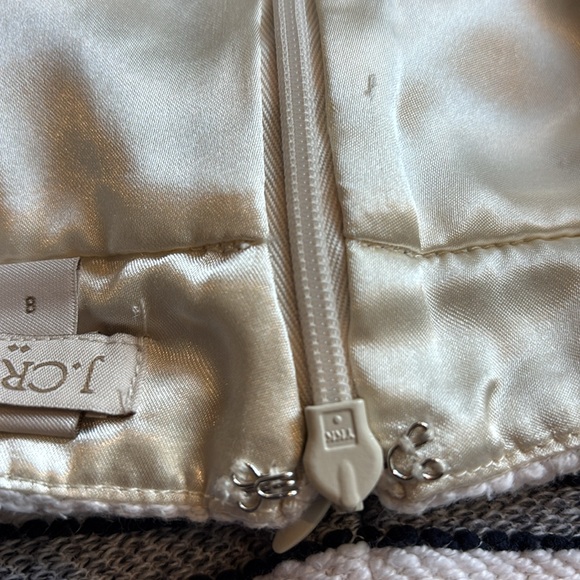 J Crew Grey & White A-line Mini Skirt, lined, size 8 - Picture 8 of 10
